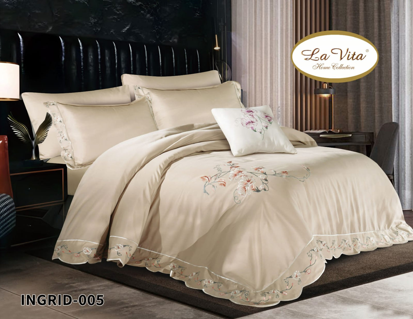 طقم غطاء لحاف مكون من 6 قطع *INGRID*Duvet Cover 6pc set *INGRID*