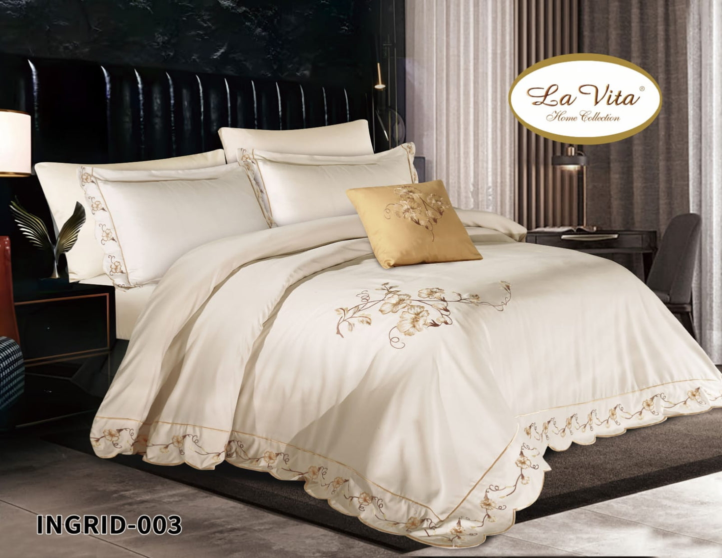 طقم غطاء لحاف مكون من 6 قطع *INGRID*Duvet Cover 6pc set *INGRID*