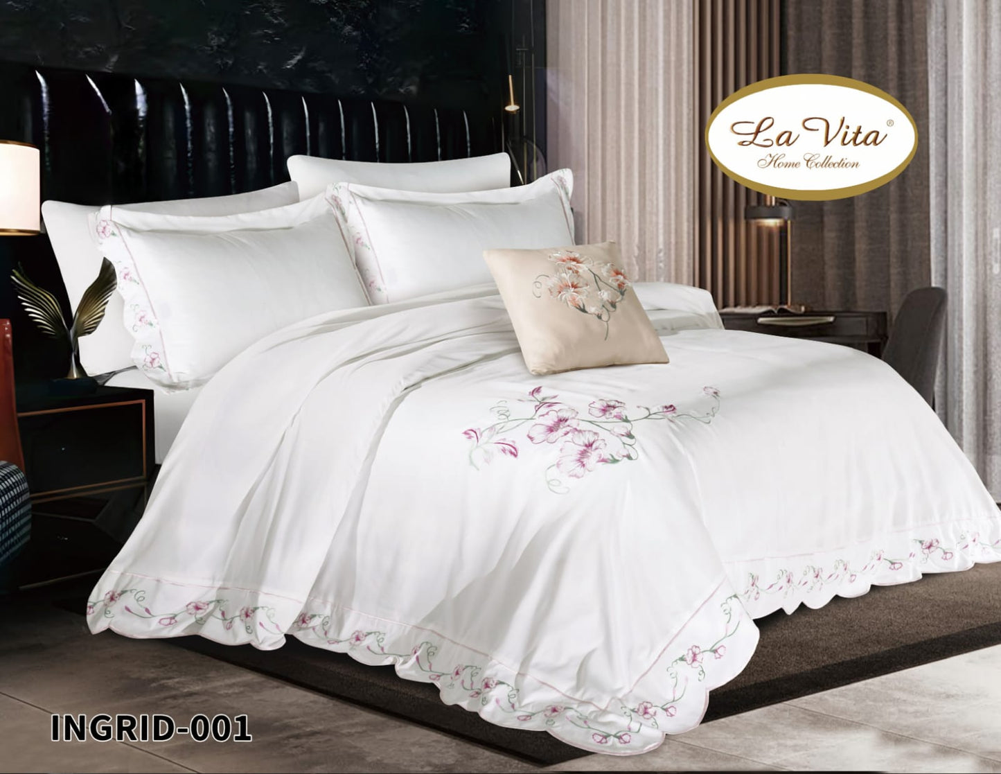 طقم غطاء لحاف مكون من 6 قطع *INGRID*Duvet Cover 6pc set *INGRID*