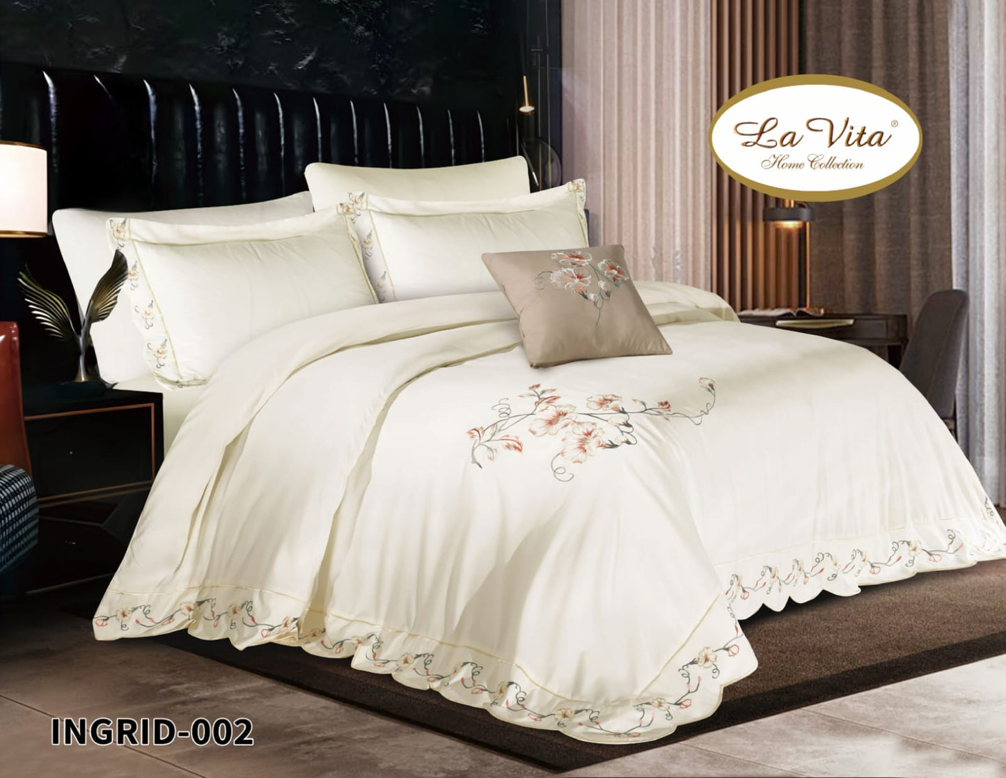 طقم غطاء لحاف مكون من 6 قطع *INGRID*Duvet Cover 6pc set *INGRID*