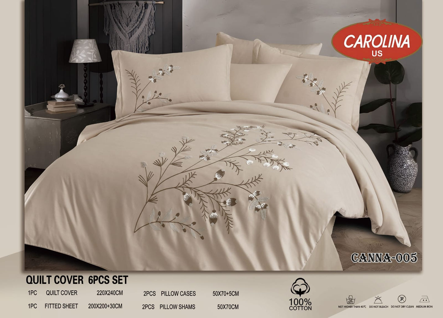 طقم غطاء لحاف 6 قطع *CANNA*Duvet Cover 6pc set *CANNA*