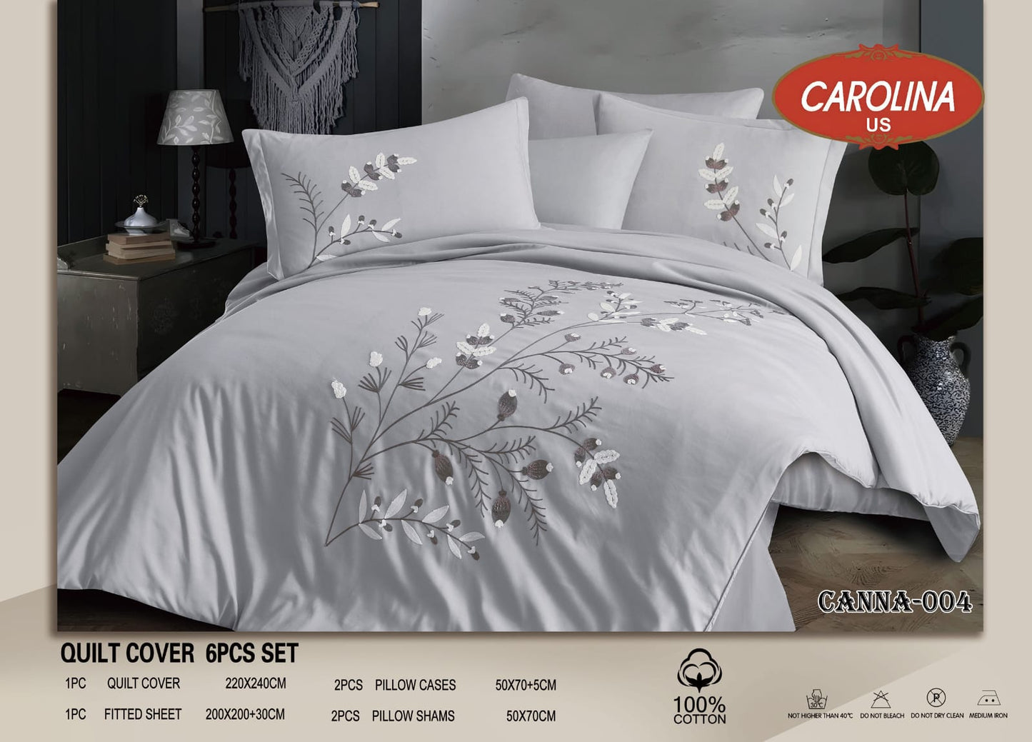 طقم غطاء لحاف 6 قطع *CANNA*Duvet Cover 6pc set *CANNA*