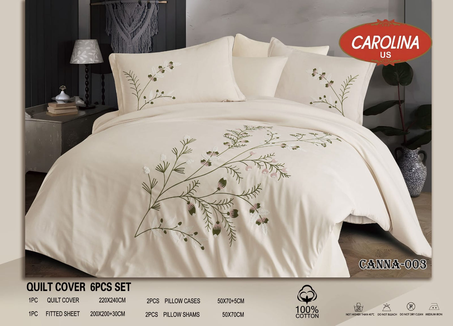 طقم غطاء لحاف 6 قطع *CANNA*Duvet Cover 6pc set *CANNA*