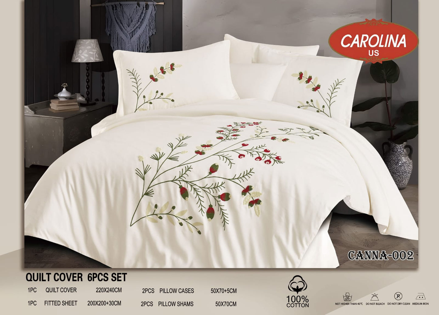 طقم غطاء لحاف 6 قطع *CANNA*Duvet Cover 6pc set *CANNA*