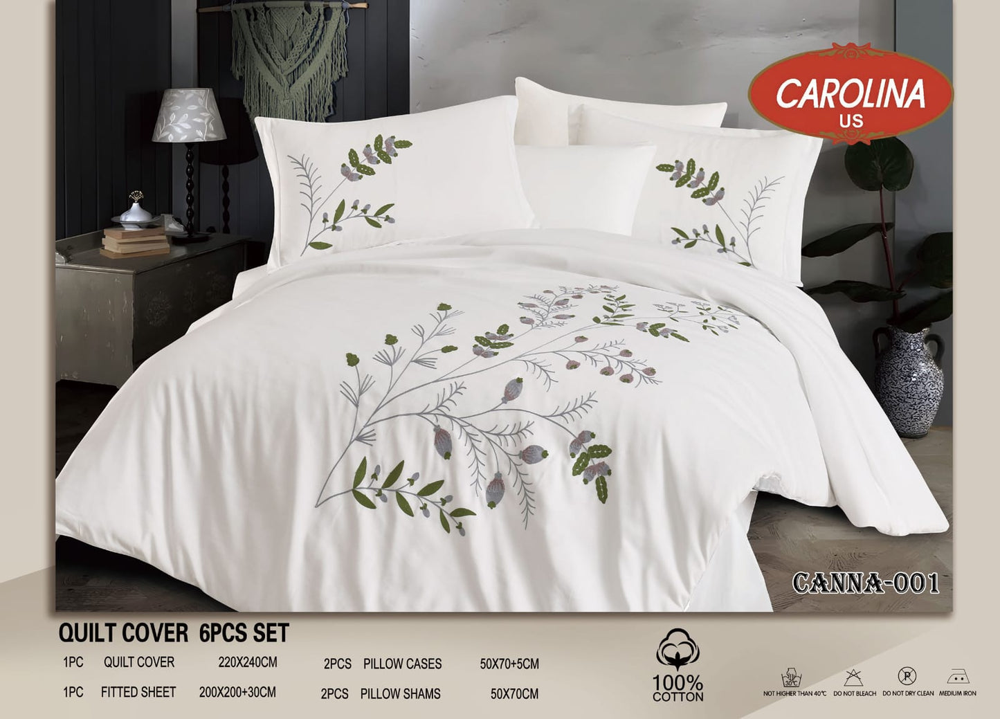 طقم غطاء لحاف 6 قطع *CANNA*Duvet Cover 6pc set *CANNA*