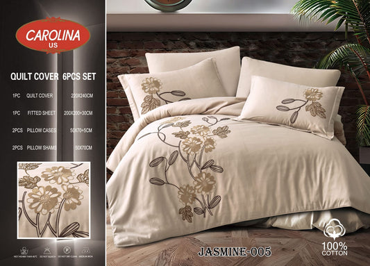 طقم غطاء لحاف 6 قطع *ياسمين*Duvet Cover 6pc set *JASMINE*