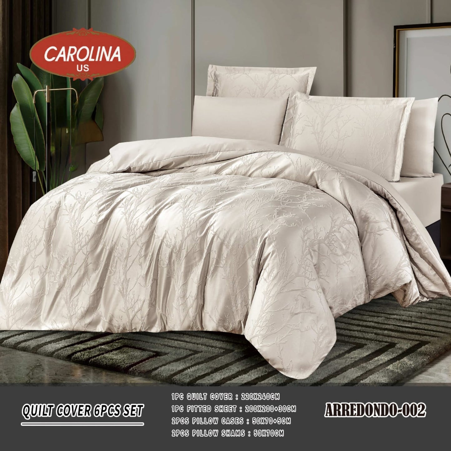 طقم غطاء لحاف مكون من 6 قطع *ARREDONDO* Duvet Cover 6pc set *ARREDONDO*